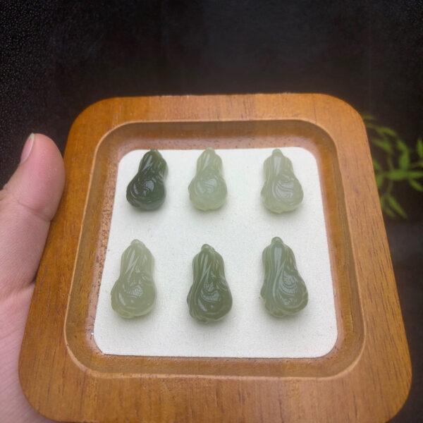 nephrite charm, Chinese cabbage charm, jade charm, green bead, high quality bead, genuine bead, natural bead - Image 3