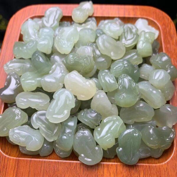 nephrite bead, pixiu bead, animal bead, jade bead, green bead, high quality bead, genuine bead, natural bead - Image 3