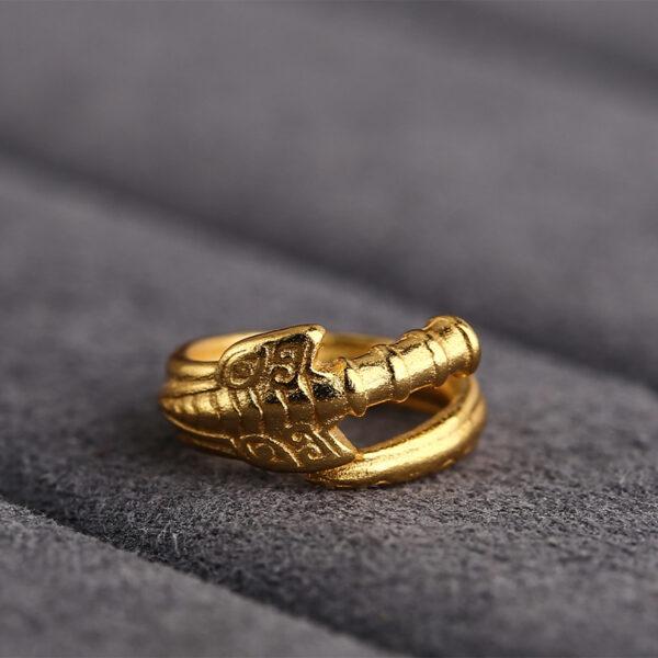 ring bead, sword bead, spacer bead, s925 sterling silver, sterling silver bead, golden bead, gild bead - Image 3