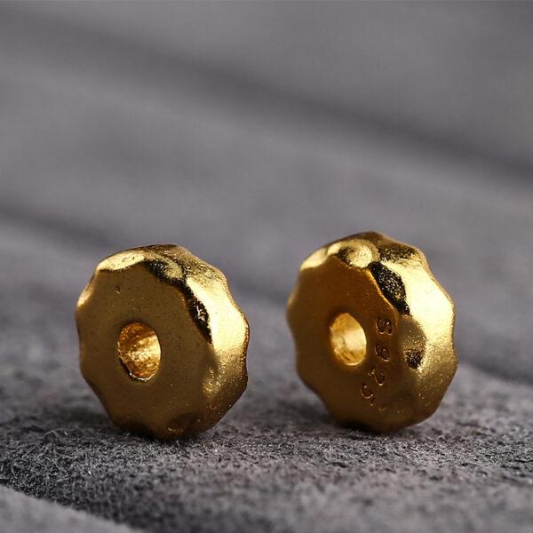 gasket bead, spacer bead, s925 sterling silver, sterling silver bead, golden bead, gild bead - Image 3