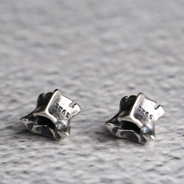 bone shape bead, joint shape bead, spacer bead, s925 sterling silver, silver bead, silver charm, oxidized silver bead - Image 4