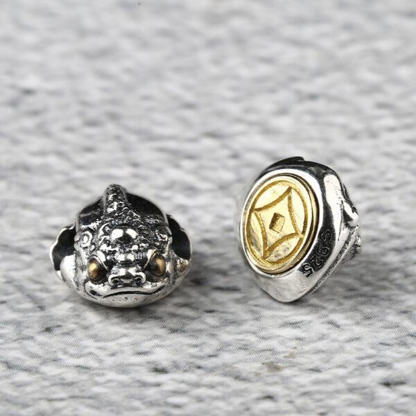 pixiu bead, animal bead, Auspicious Beast, spacer bead, s925 sterling silver, silver bead, oxidized silver bead - Image 4