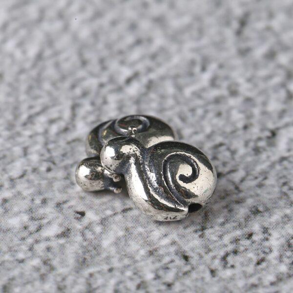 snail bead, spacer bead, s925 sterling silver, silver bead, oxidized silver bead - Image 4