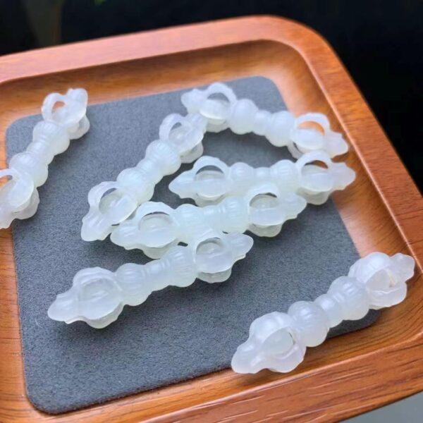 nephrite charm, pestle charm, jade charm, white bead, high quality bead, genuine bead, natural bead - Image 4
