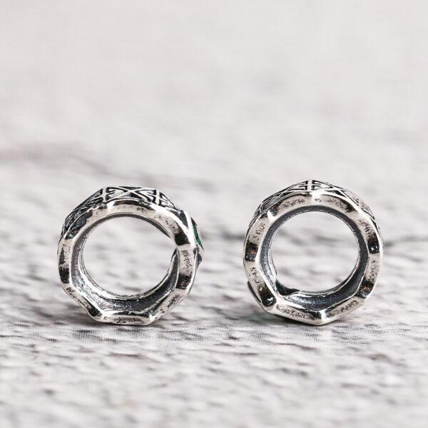 ring bead, jump ring bead, spacer bead, s925 sterling silver, silver bead, oxidized silver bead - Image 4