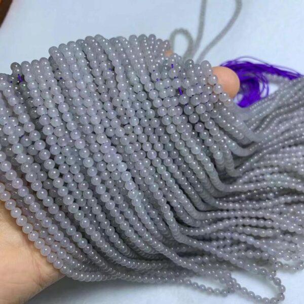 nephrite bead, round bead, whole strand bead, purple gray bead, jade bead, high quality bead, genuine bead, natural bead - Image 4