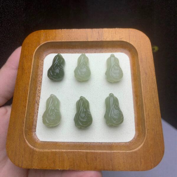 nephrite charm, Chinese cabbage charm, jade charm, green bead, high quality bead, genuine bead, natural bead - Image 4