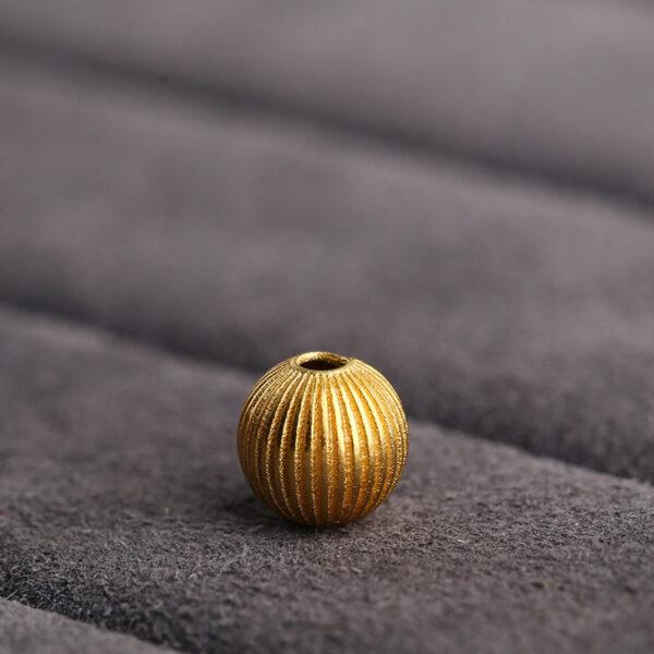 round bead, lantern bead, spacer bead, s925 sterling silver, silver bead, golden bead, gild bead - Image 4