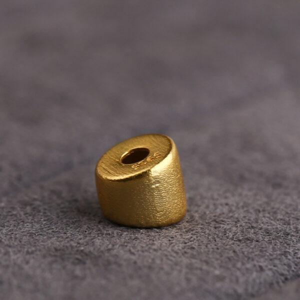 bevel bead, tube bead, spacer bead, s925 sterling silver, sterling silver bead, golden bead, gild bead - Image 4
