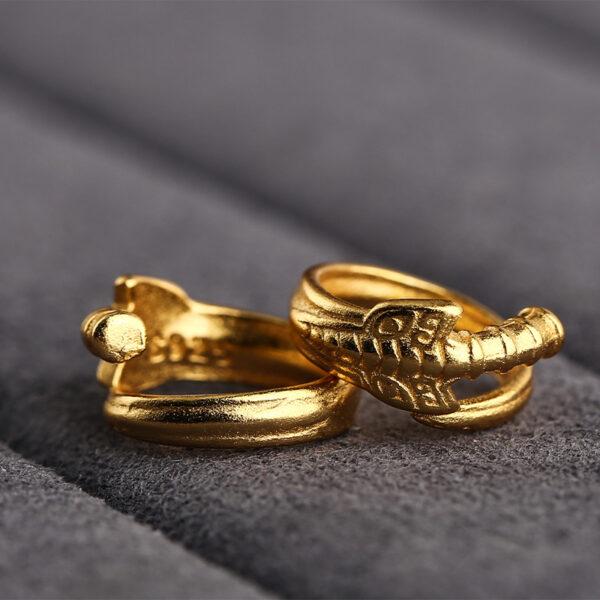 ring bead, sword bead, spacer bead, s925 sterling silver, sterling silver bead, golden bead, gild bead - Image 4