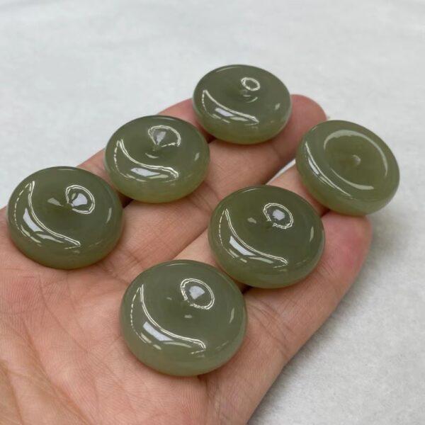 nephrite bead, rondelle bead, donut bead, jade bead, green bead, high quality bead, genuine bead, natural bead - Image 5