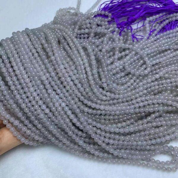 nephrite bead, round bead, whole strand bead, purple gray bead, jade bead, high quality bead, genuine bead, natural bead - Image 5