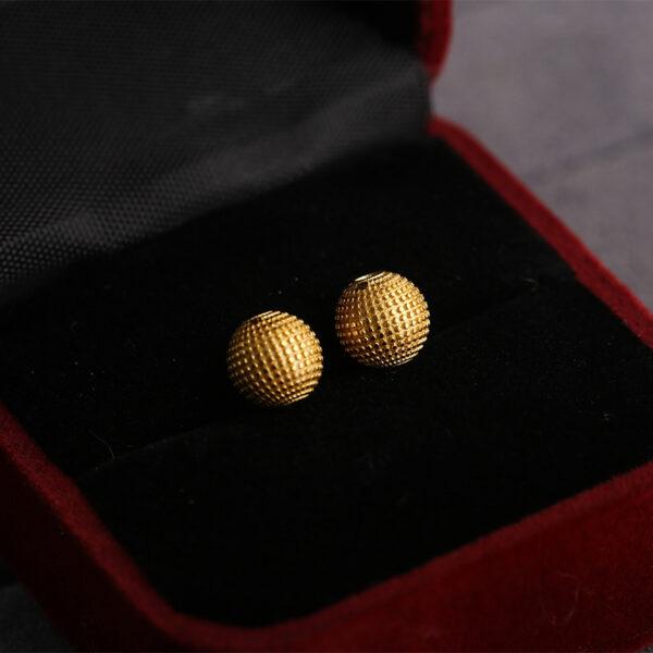 round bead, spots bead, spacer bead, s925 sterling silver, silver bead, golden bead, gild bead - Image 5