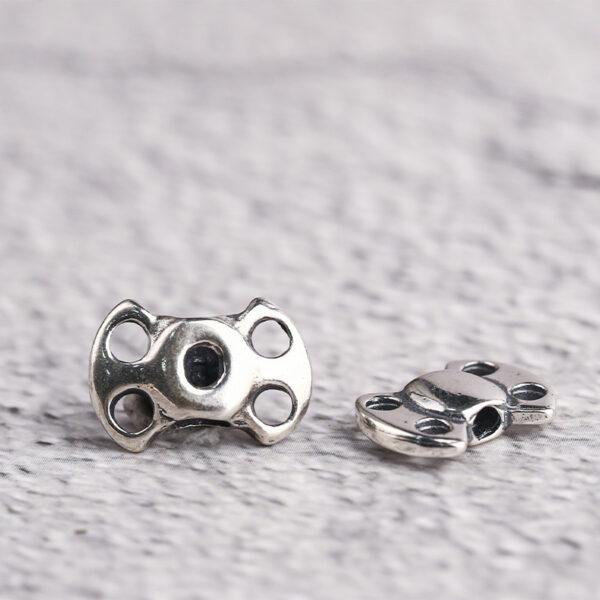 bow bead, butterfly bead, hollow bead, spacer bead, s925 sterling silver, silver bead, oxidized silver bead - Image 5