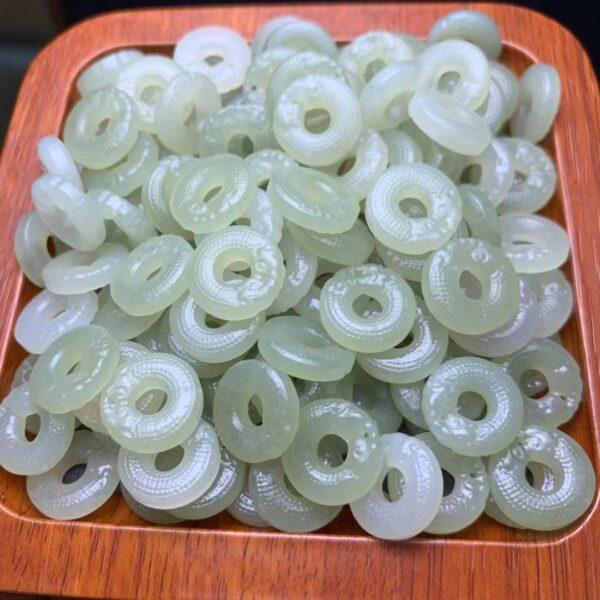nephrite charm, ring charm, dragons charm, jade charm, green charm, high quality bead, genuine bead, natural bead - Image 5