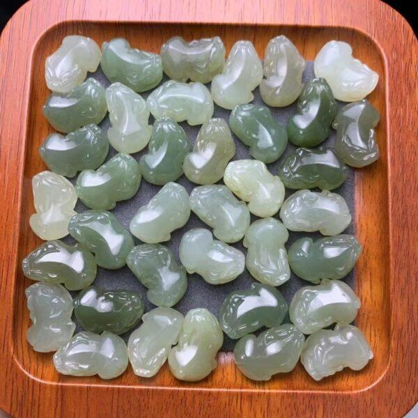 nephrite bead, pixiu bead, animal bead, jade bead, green bead, high quality bead, genuine bead, natural bead - Image 5