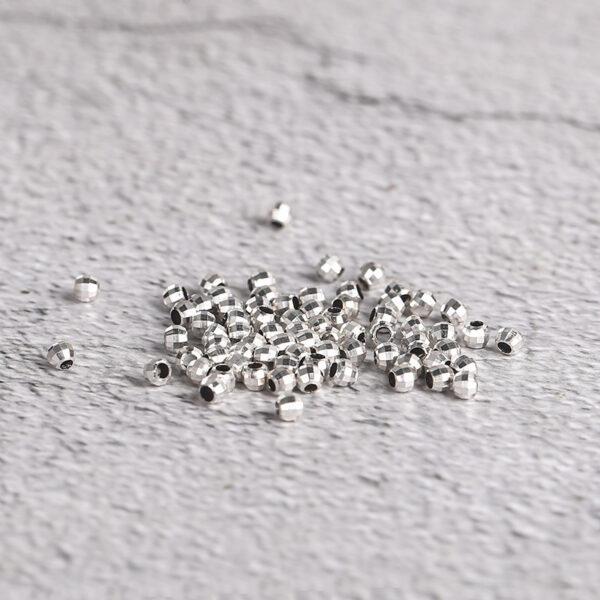 laser bead, simple bead, spacer bead, s925 sterling silver, silver bead, bright silver bead - Image 5