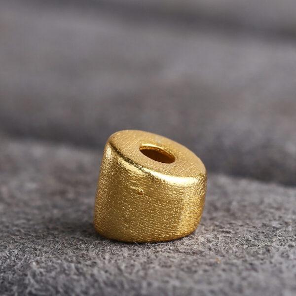 bevel bead, tube bead, spacer bead, s925 sterling silver, sterling silver bead, golden bead, gild bead - Image 5