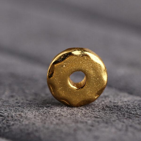 gasket bead, spacer bead, s925 sterling silver, sterling silver bead, golden bead, gild bead - Image 5
