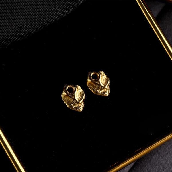 Irregular shape bead, small charm, spacer bead, s925 sterling silver, sterling silver bead, golden bead, gild bead - Image 5