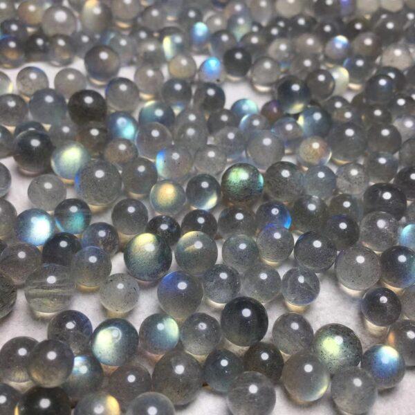 round bead, moonstone bead, gray bead, colorful light bead - Image 5