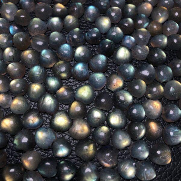 Labradorite bead, heart bead, gray bead, colorful bead, ring gemstone, pendant gemstone - Image 5