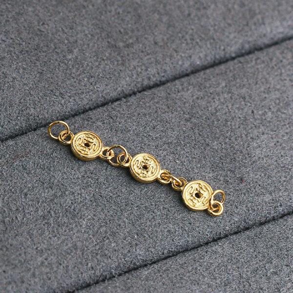 flower pattern chain, golden chain, s925 sterling silver, silver findings, golden bead, gild bead - Image 6