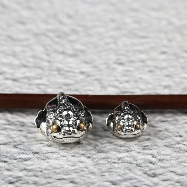 pixiu bead, animal bead, Auspicious Beast, spacer bead, s925 sterling silver, silver bead, oxidized silver bead - Image 6