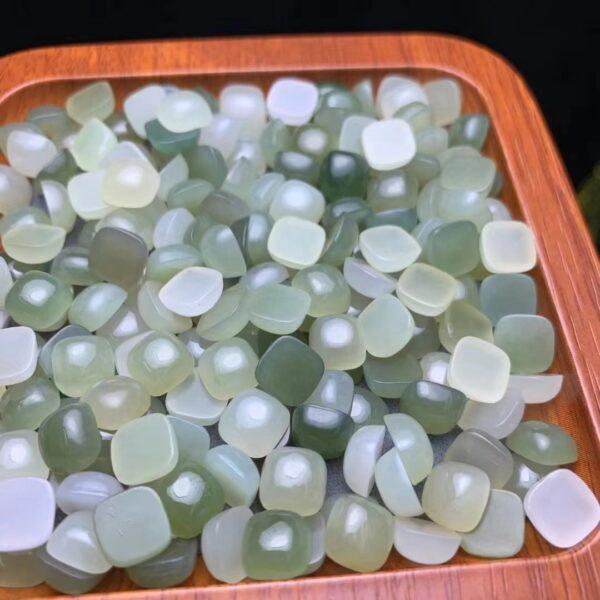 nephrite bead, square bead, inlaid bead, setting gemstone, jade bead, green bead, high quality bead, genuine bead, natural bead - Image 6
