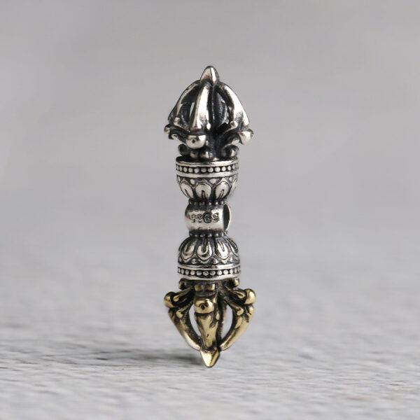 Vajra charm, hollow charm, retro charm, s925 sterling silver, silver charm, oxidized silver charm - Image 6