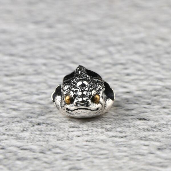 pixiu bead, animal bead, Auspicious Beast, spacer bead, s925 sterling silver, silver bead, oxidized silver bead - Image 7