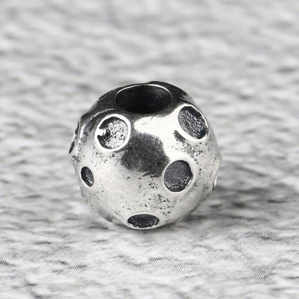 Planet bead, ball bead, spacer bead, s925 sterling silver, silver bead, oxidized silver bead - Image 6