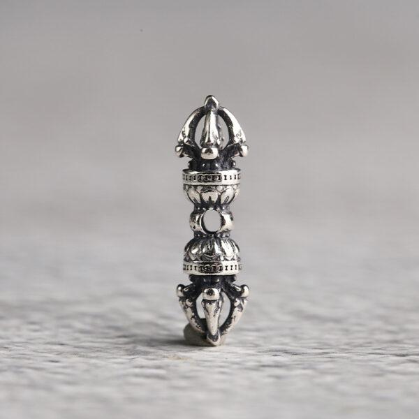 Vajra charm, hollow charm, retro charm, s925 sterling silver, silver charm, oxidized silver charm - Image 7