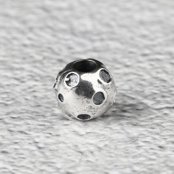 Planet bead, ball bead, spacer bead, s925 sterling silver, silver bead, oxidized silver bead - Image 7