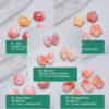multi shapes bead, agate bead, agate charm, pink bead, orange bead, red bead
