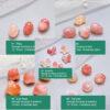 multi shapes bead, agate bead, agate charm, pink bead, orange bead, red bead